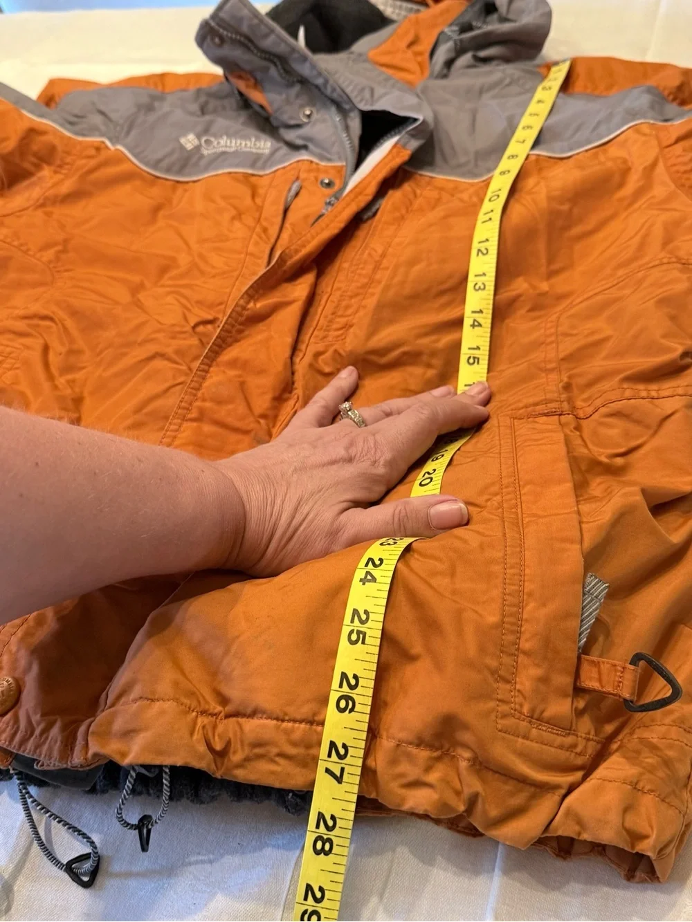 Columbia Core Interchange 3-way winter jacket coat orange/charcoal men’s med H